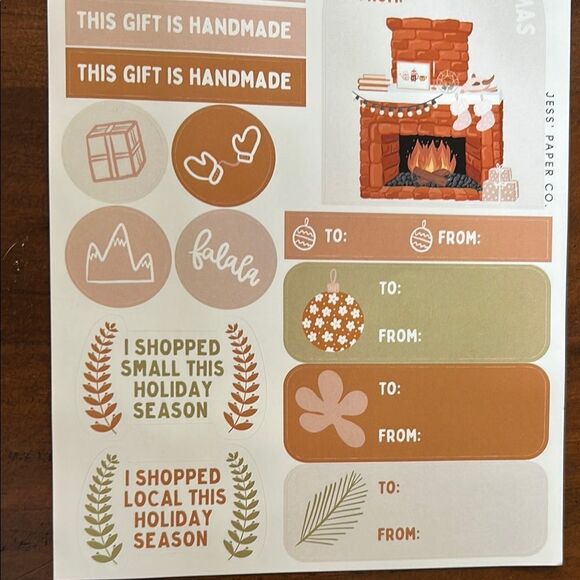 Stickers cards Xmas motive Boho style all new Jess’ paper - Picture 5 of 8